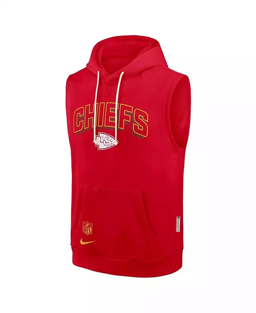 NIKE Men's Red Kansas City Chiefs Sideline Performance Sleeveless Pullover Hoodie 2