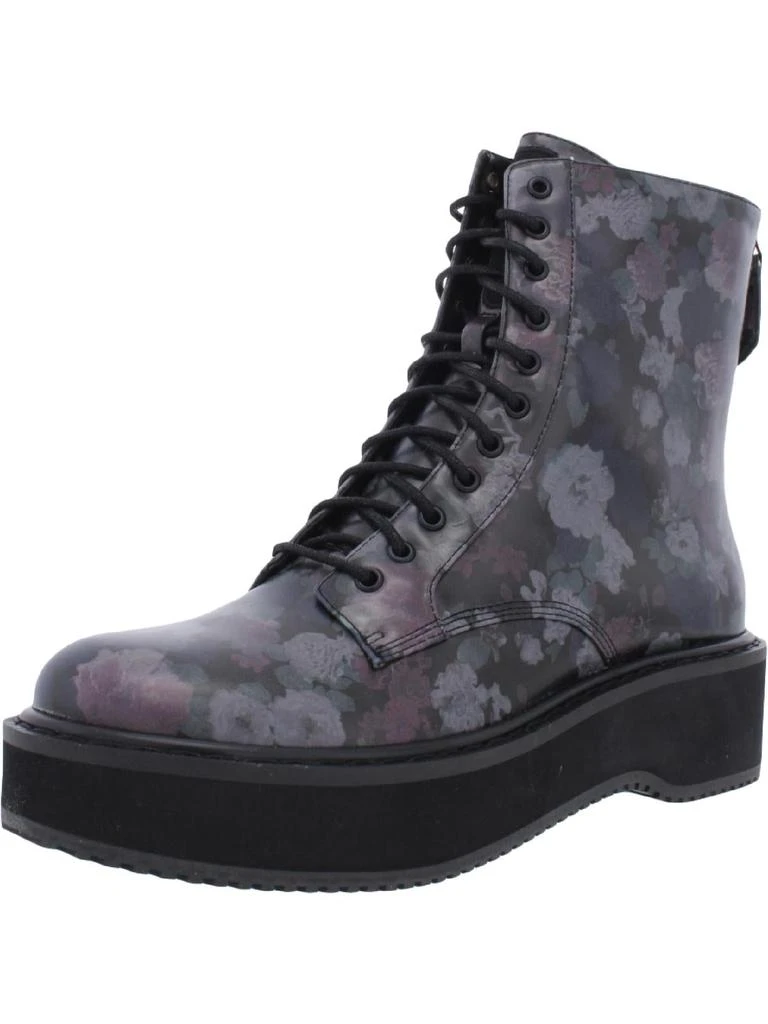 KENDALL & KYLIE Hunt Womens Faux Leather Round Toe Combat & Lace-up Boots 2