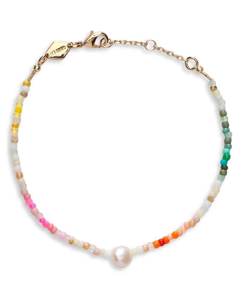 ANNI LU Rainbow Nomad Beaded Bracelet in 18K Gold Plated 1