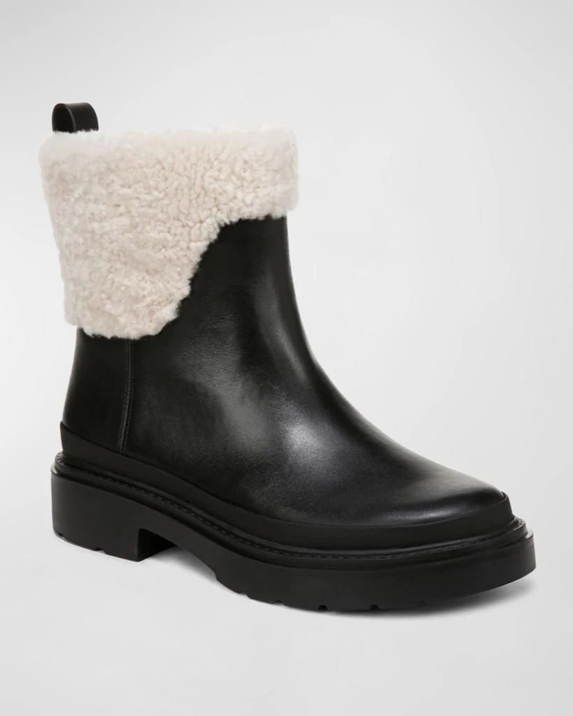 Vince Leather Shearling Winter Booties 2