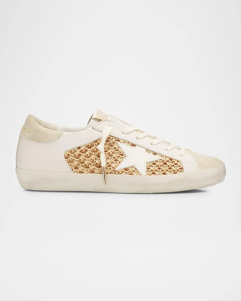Golden Goose Superstar Raffia Net Leather Low-Top Sneakers 1