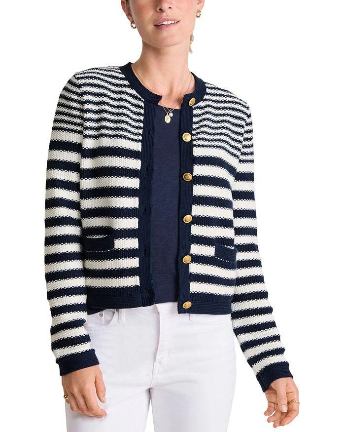 Vineyard Vines Cotton Cashmere Stripe Texture Cardigan 1