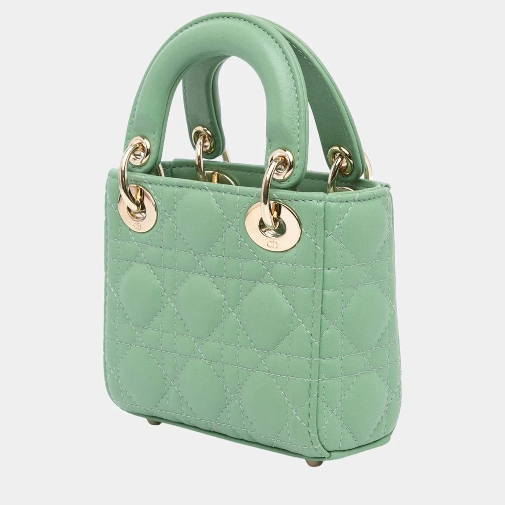 Dior Dior Green Micro Lambskin Cannage Lady Dior 2