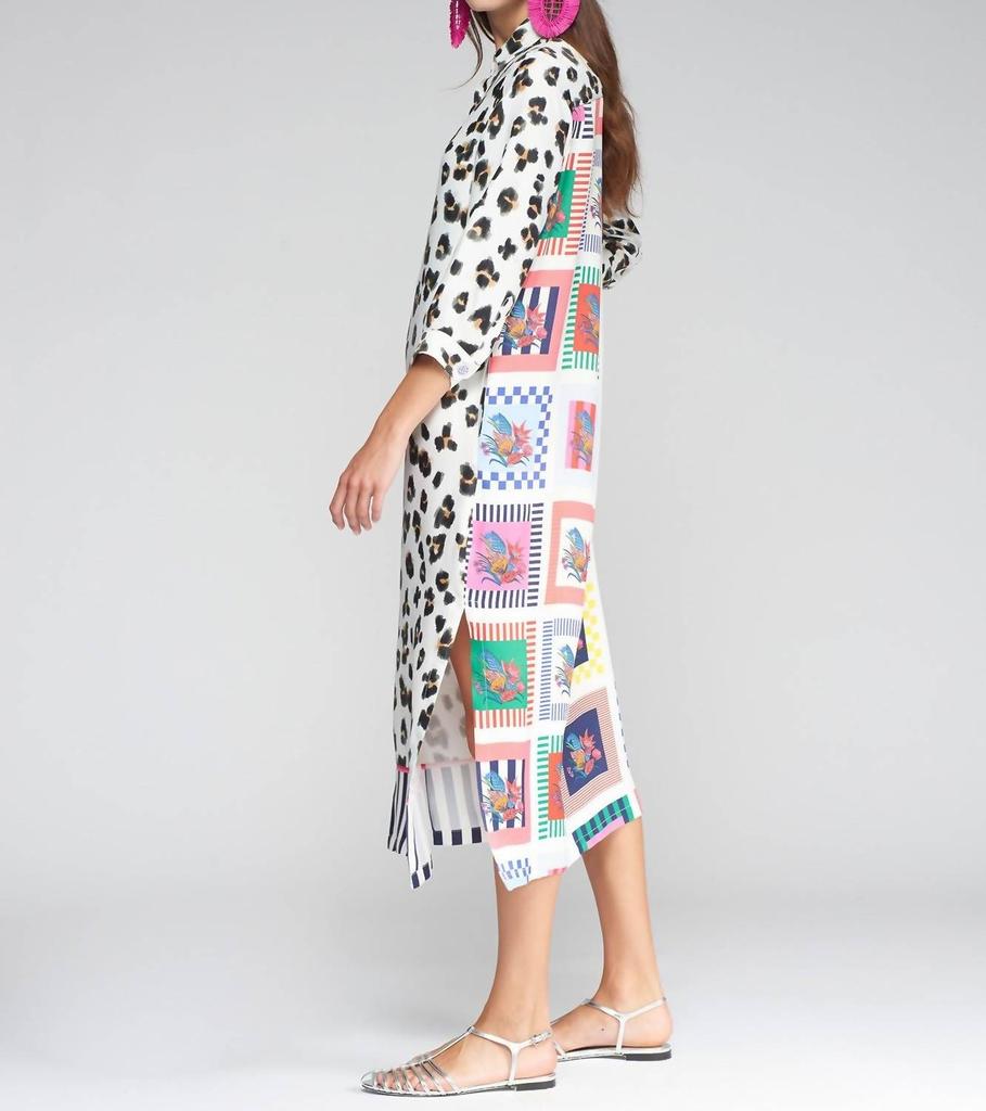 VILAGALLO Vilagallo - Patchwork Print Dress