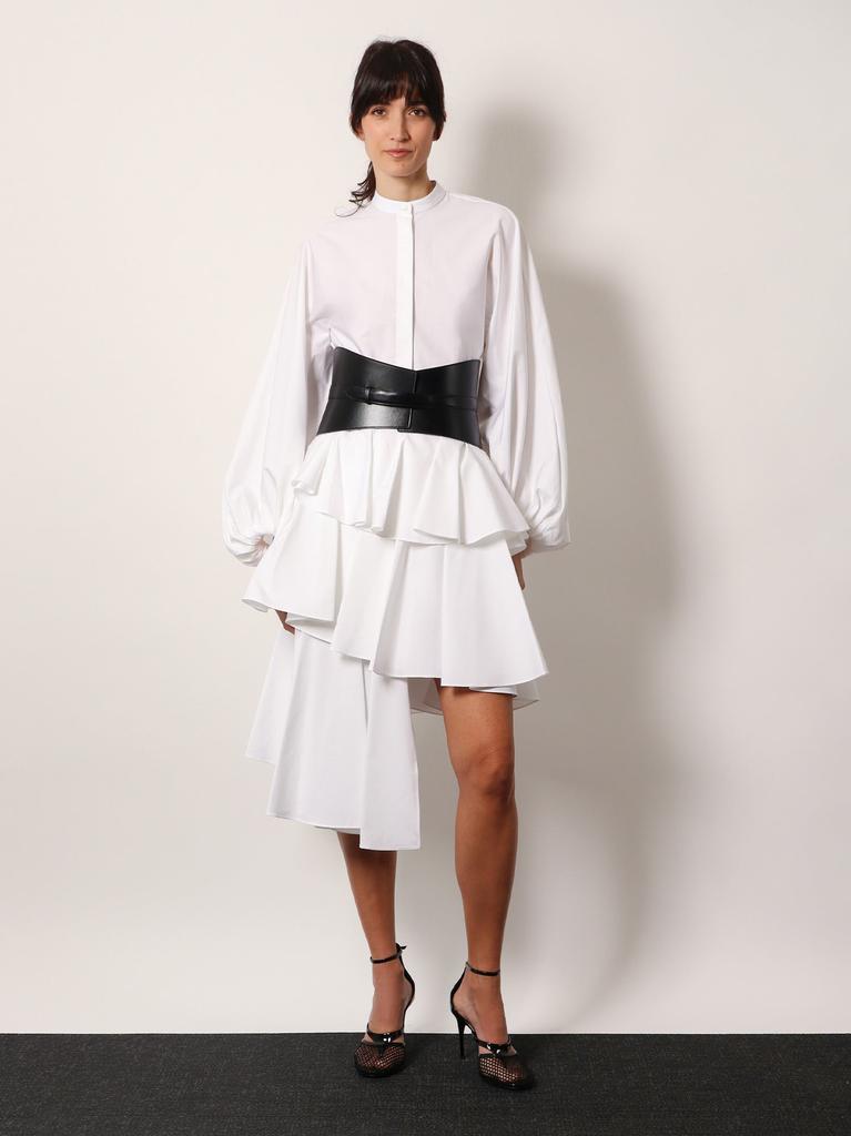 Alaia Spiral cotton popeline skirt