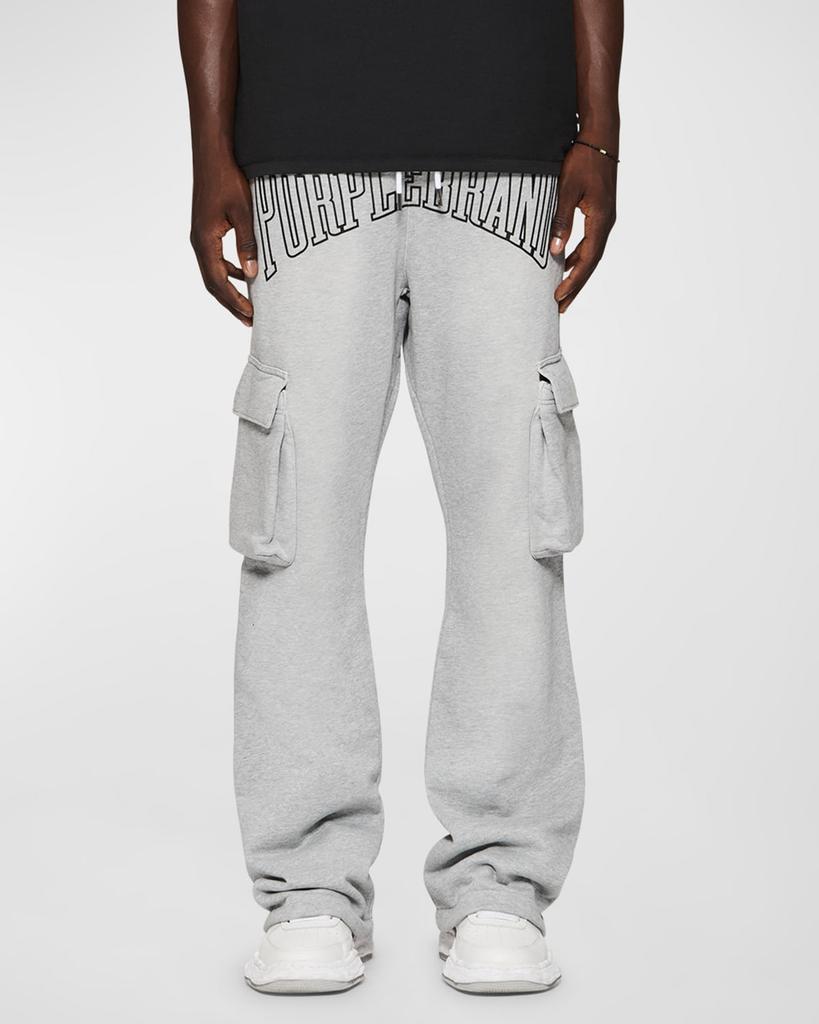 PURPLE Men's Fleece Flare Cargo Pants