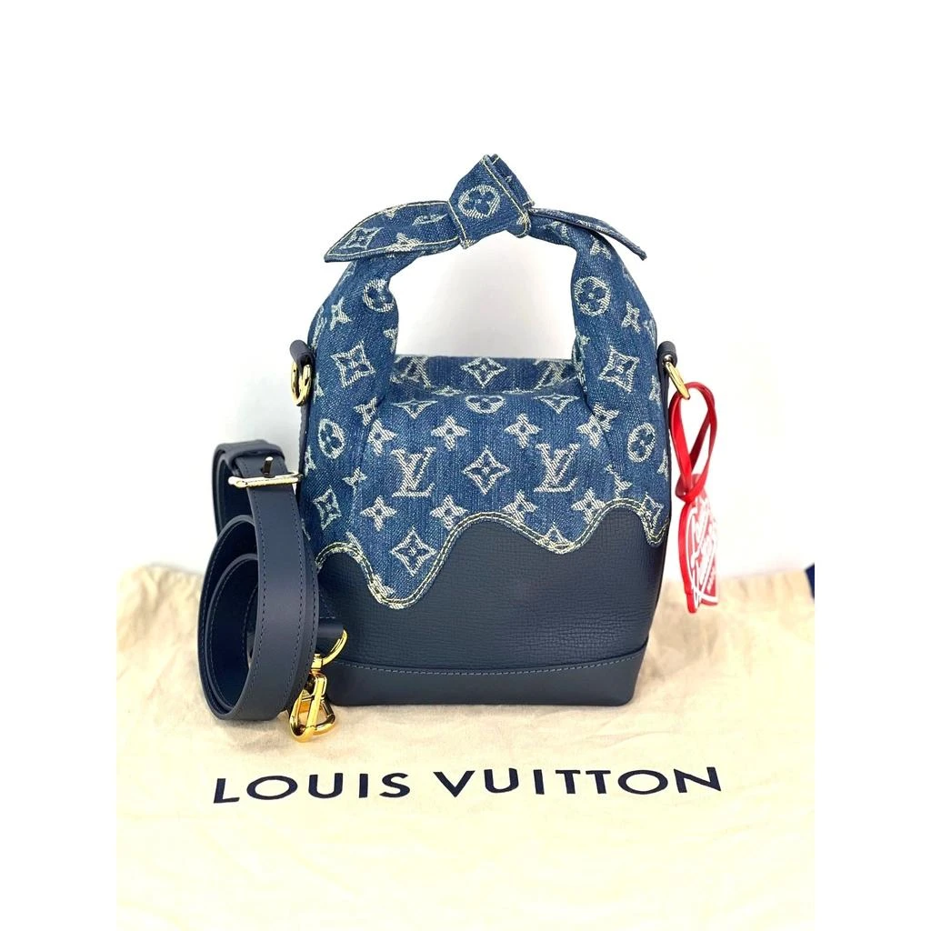 Louis Vuitton X Nigo Taurillon Monogram Blue Denim Japanese Cruiser Crossbody Bag 2