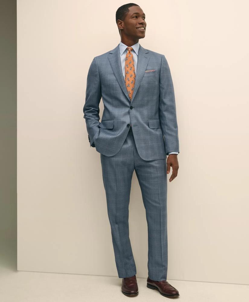 Brooks Brothers Classic Fit Wool Overcheck 1818 Suit - Suits