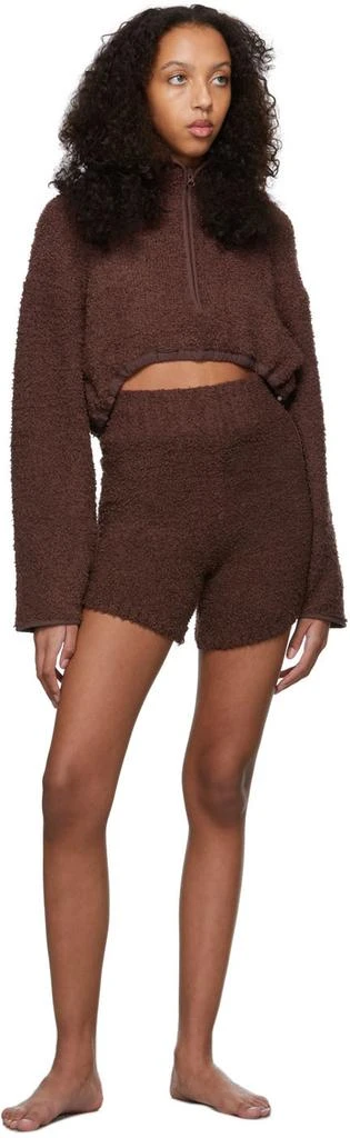 SKIMS Brown Cozy Knit Cropped Sweatshirt 4