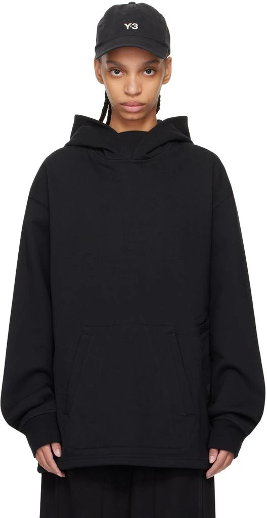 Y-3 Black Kangaroo Pocket Hoodie 1