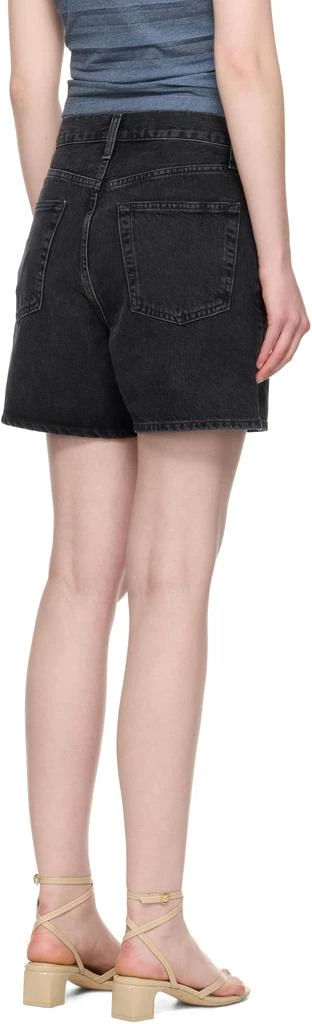 AGOLDE Black V-Waist Denim Shorts 3