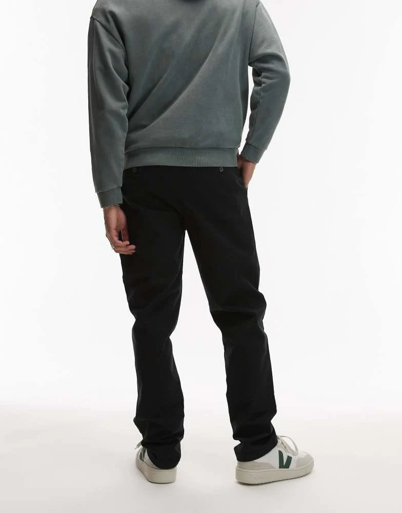 Topman Topman slim chino trousers in black 3