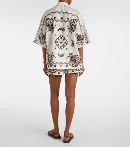 Zimmermann Ascension embroidered linen shirt 3