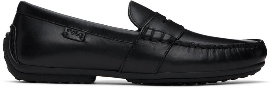 Ralph Lauren Black Reynold Full-Grain Driver Loafers 1