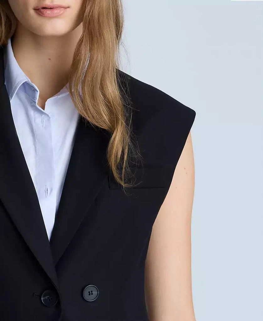Kenneth Cole Women's Layered Vest With Detachable Front Shirt 4