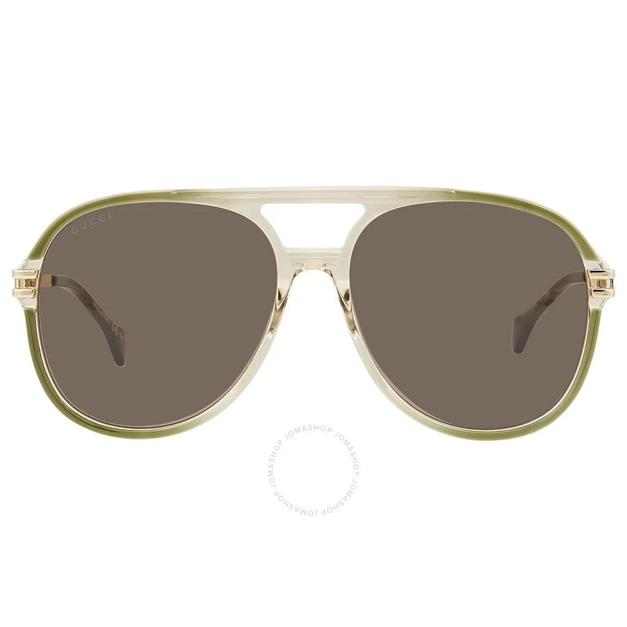 Gucci Brown Pilot Men's Sunglasses GG1104S 003 61 1