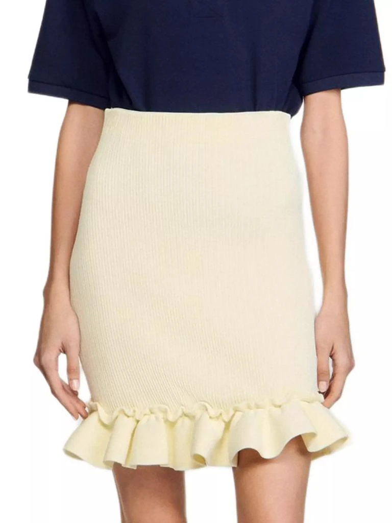 Sandro Knitted Skirt with Ruffle 2
