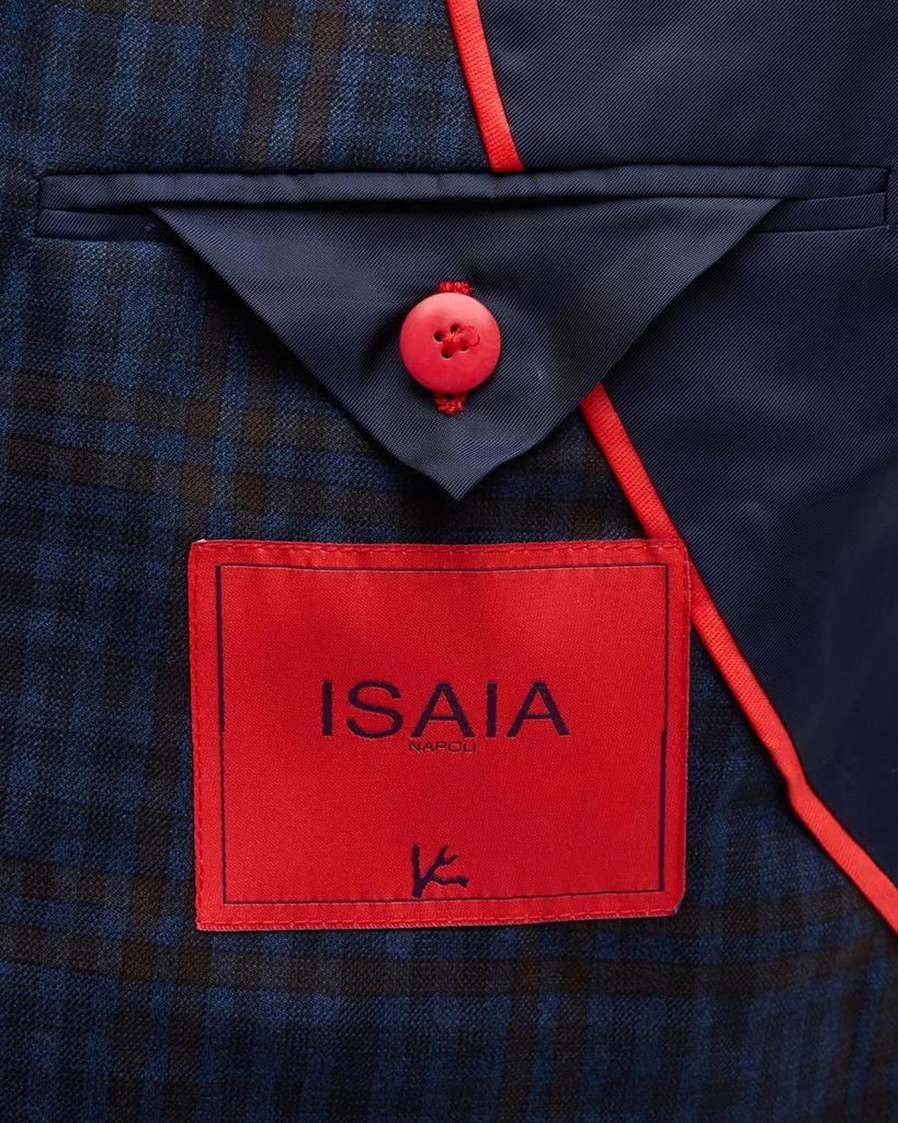 Isaia Men's Windowpane Wool Sport Coat 5