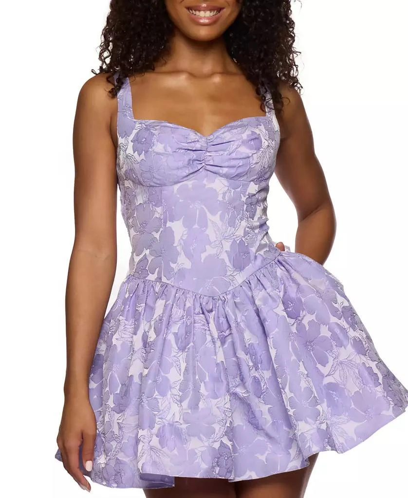 Juniors' Floral Jacquard Sleeveless Fit & Flare Dress  On Sale Now with Up  to 57% Off | Discover Exclusive Deals & Savings at BeyondStyle  Authentic  B Darlin women|clothe|juniors|dresses|dress with Limited-Time