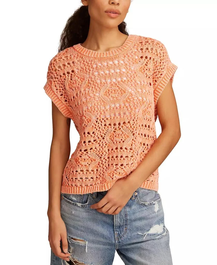 Lucky Brand Crochet Sweater Vest 1