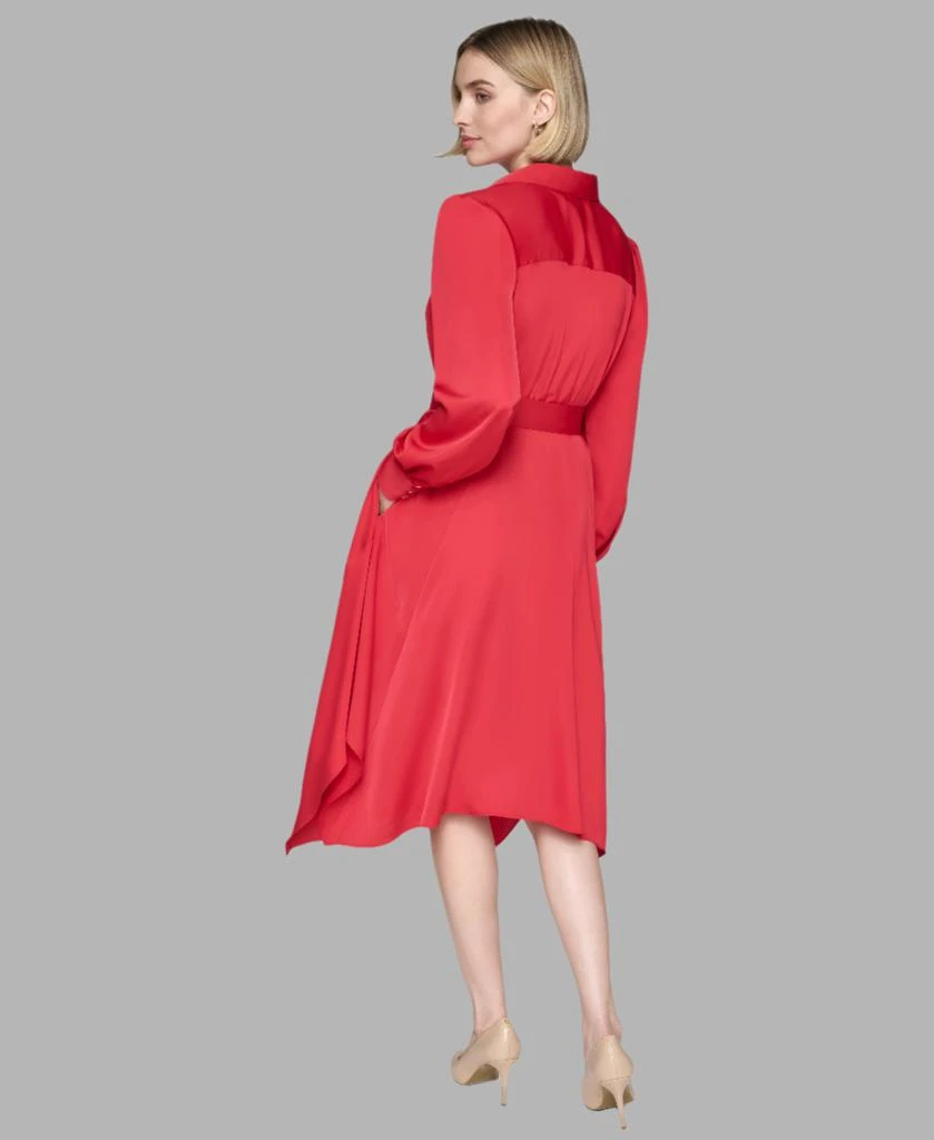 Karl Lagerfeld Paris LONG SLEEVE HANKY HEM SHIRT DRESS 2