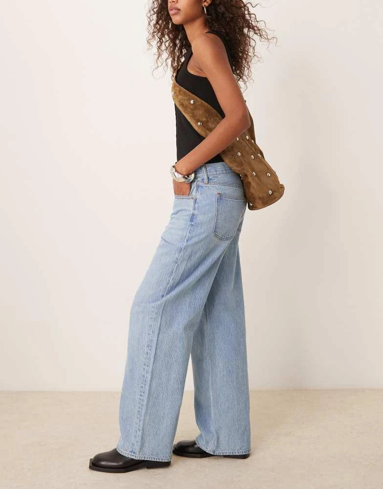 Abercrombie & Fitch Abercrombie & Fitch ultra loose low rise jeans in light blue 3