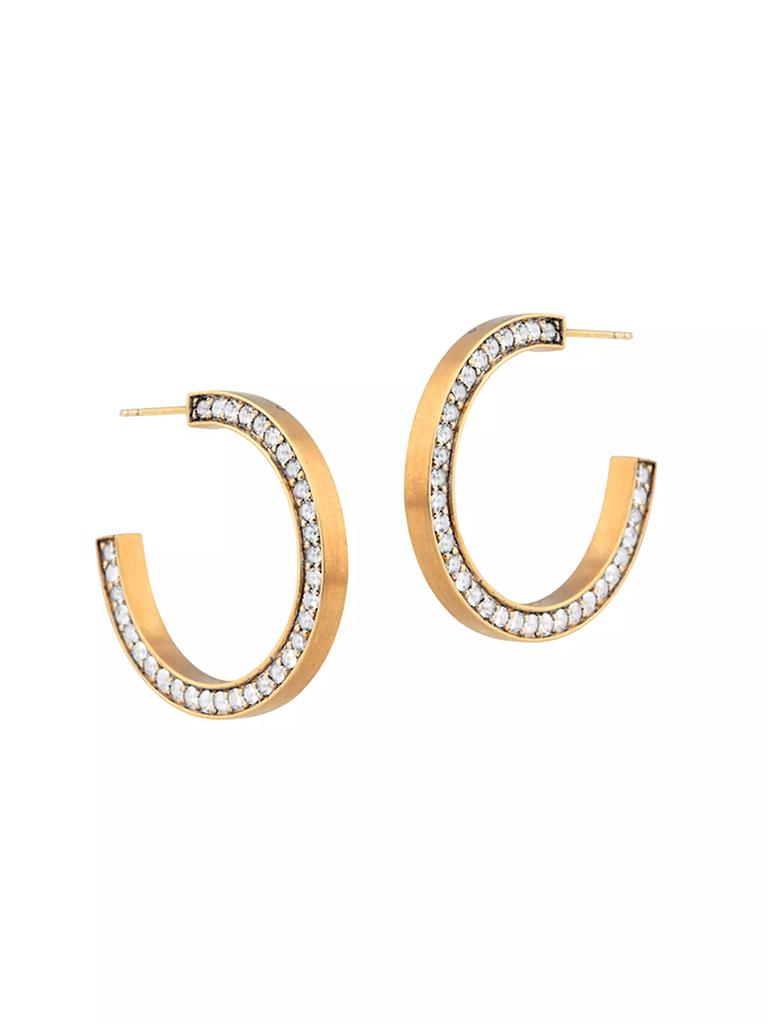 Completedworks Suburbs Scoop 14K Gold-Plate & White Topaz Earrings