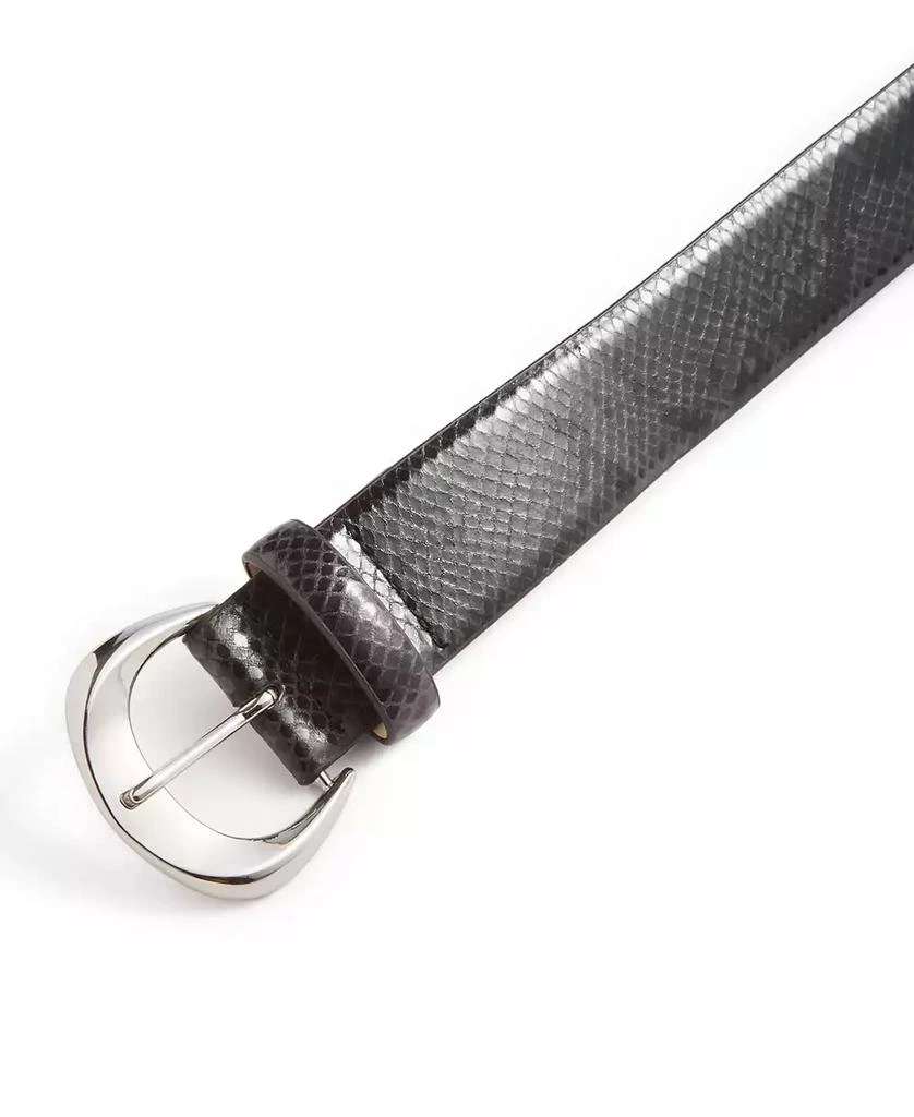 INC International Women's Snake-Embossed Faux-Leather Belt, Created for Macy's 2