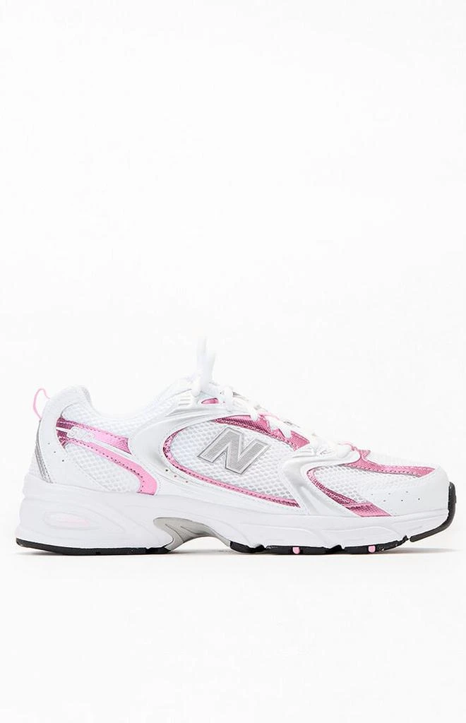 New Balance White & Pink 530 Sneakers 1