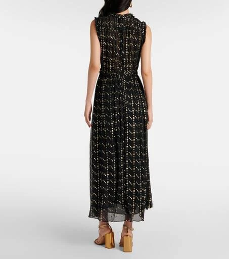 Ulla Johnson Kasia silk-blend lamé midi dress 3