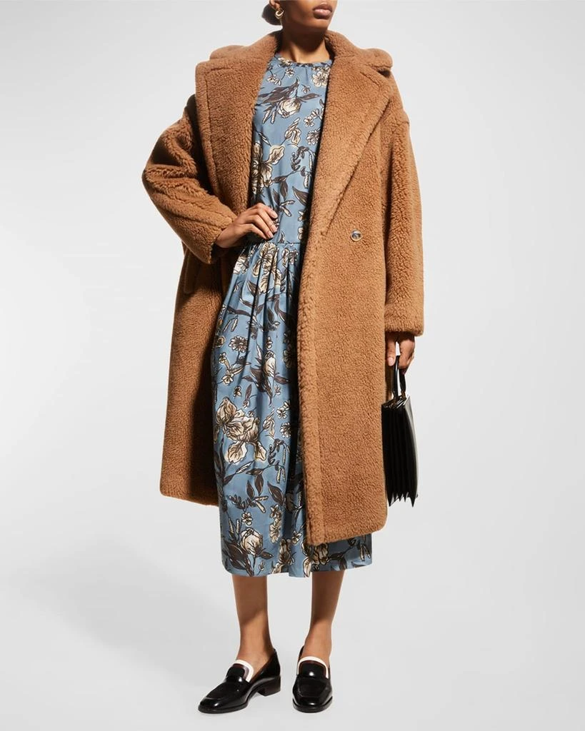Max Mara Double-Breasted Camel Hair Blend Teddy Coat 3