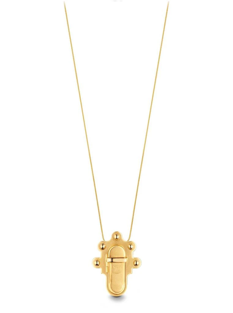 Louis Vuitton Trunk Lock Pendant Necklace and Brooch 2