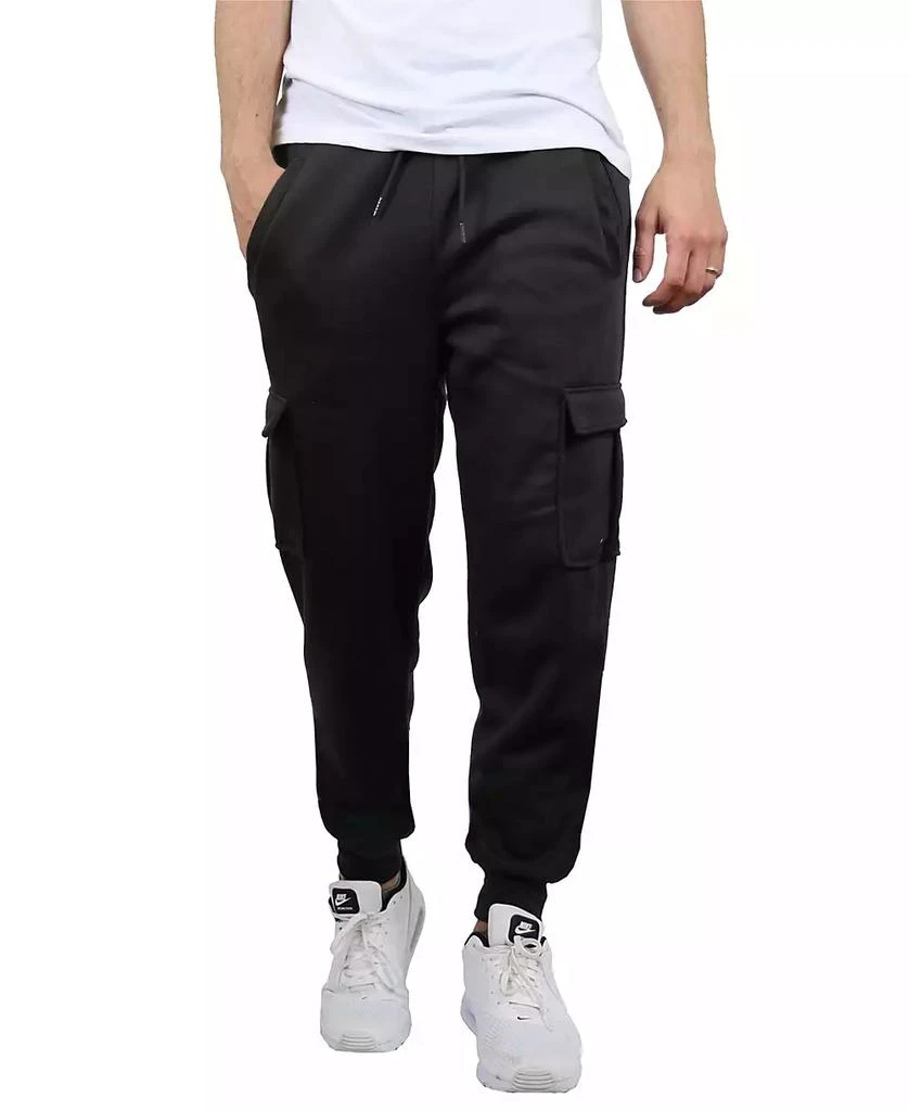 Blue Ice Men's Heavyweight Fleece-Lined Cargo Jogger Sweatpants 1