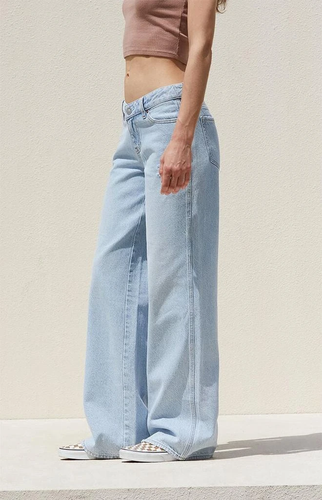 PacSun Light Indigo V-Dip Low Rise Baggy Jeans 2