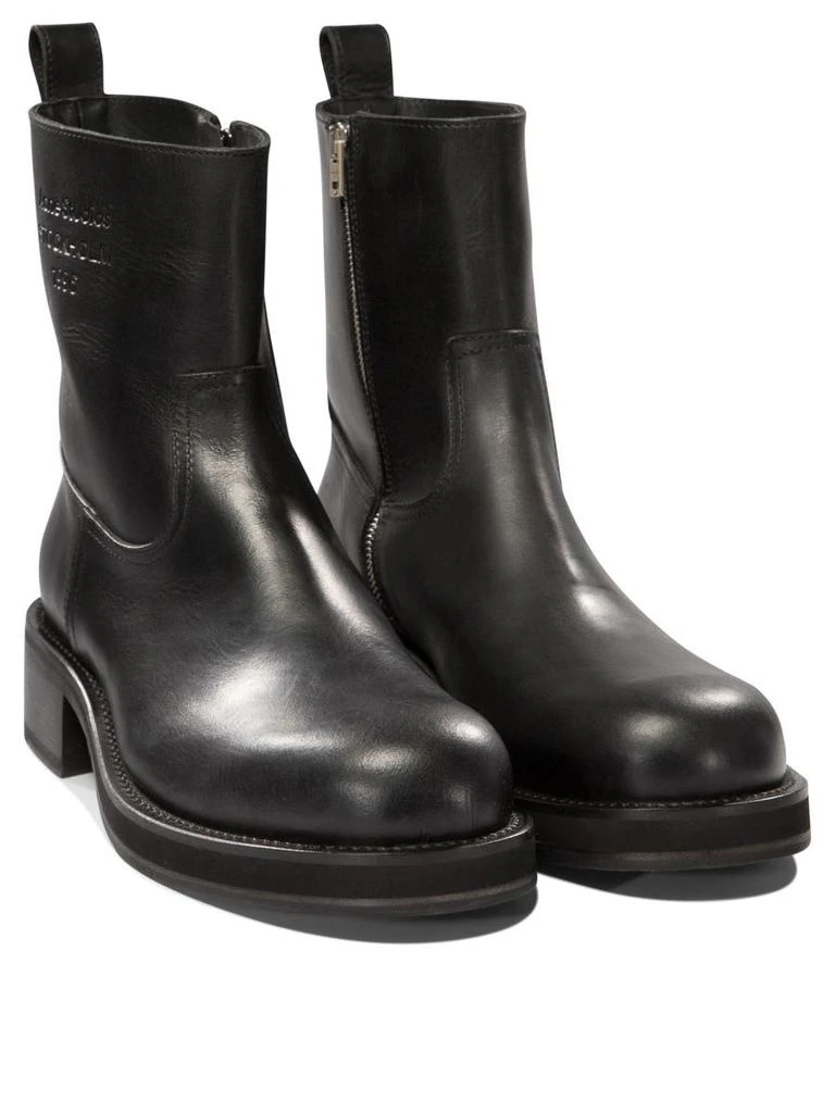 Acne Studios Acne Studios Leather Waxed Ankle Boots 2