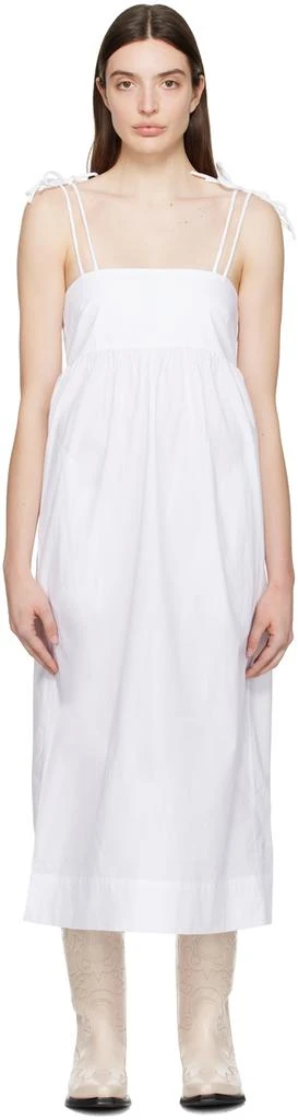knee length dresses for ladies White Self-Tie Midi Dress – Gabi Swimwear