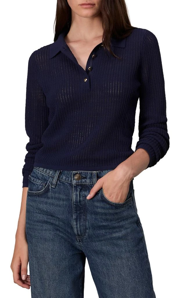 Rag 
Bone Viola Open Stitch Polo Sweater