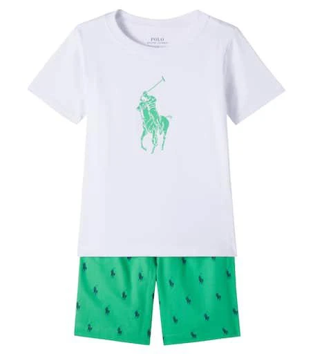 Ralph Lauren Printed cotton jersey pajama set