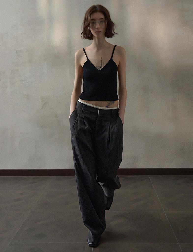 Pixie Market Contrast Waist Trousers-PREORDER