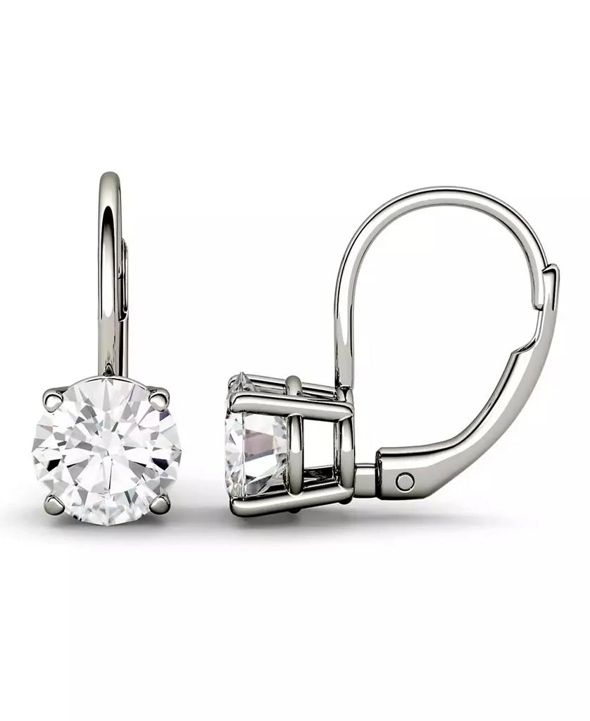 Charles & Colvard Moissanite Leverback Earrings (1 ct. t.w. Diamond Equivalent) in 14k white or yellow gold 1