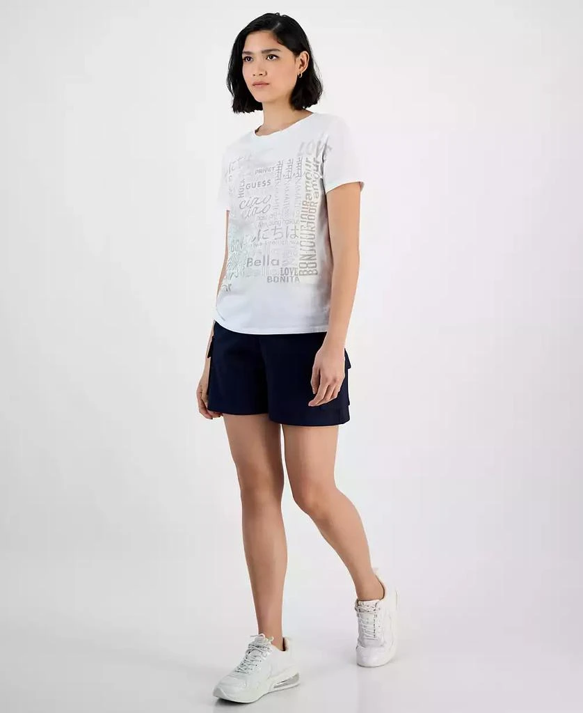 GUESS Women's Cotton Bella Palm Short-Sleeve Easy Tee 2