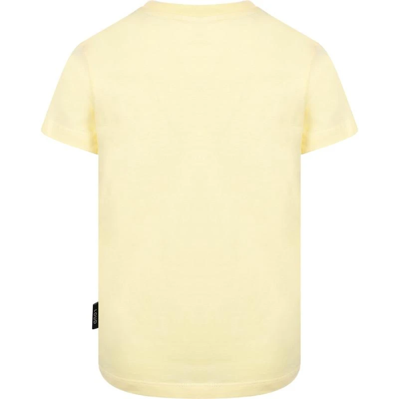Loud Apparel Thought logo t shirt in light yellow 2