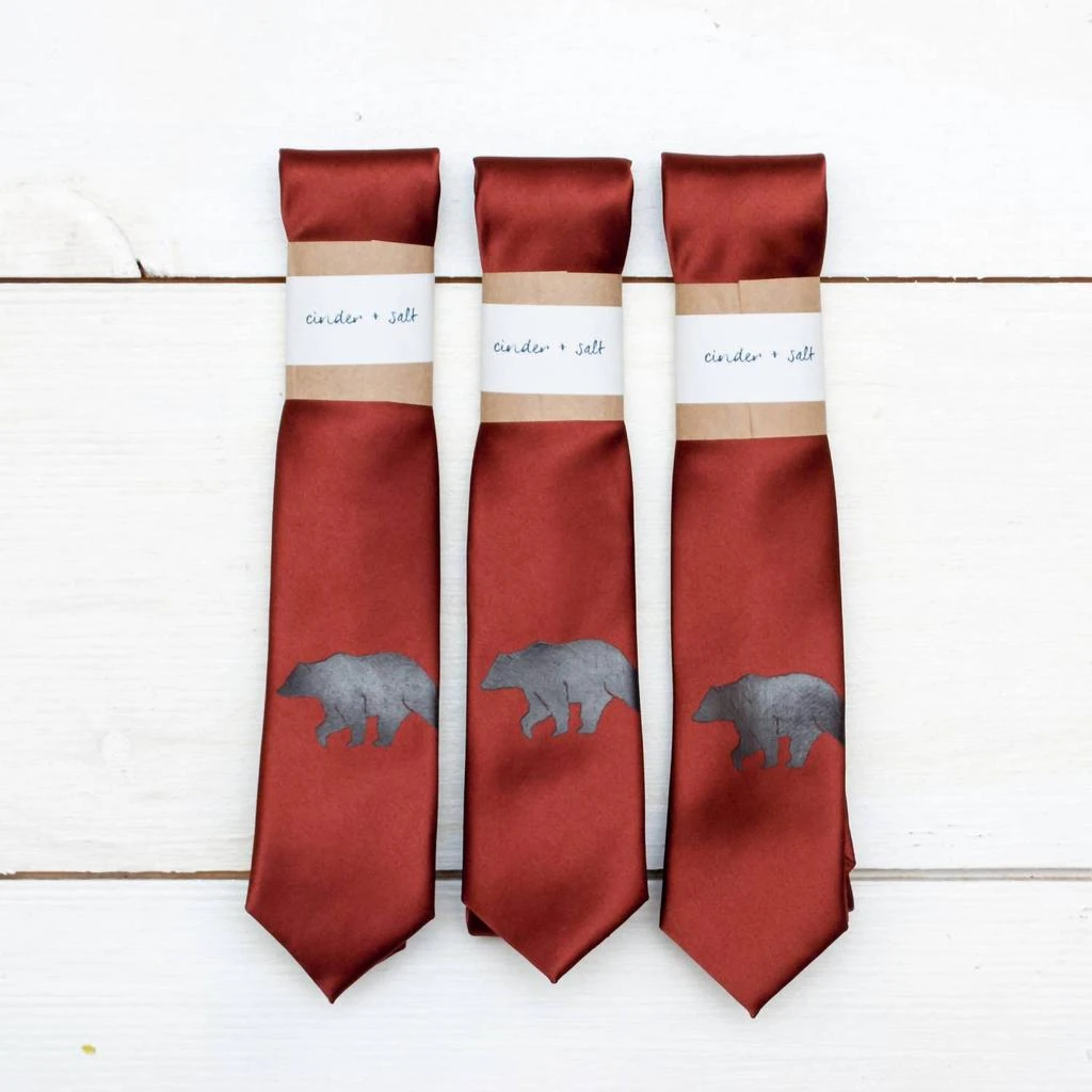 Cinder + Salt Cinder + Salt - Bear Skinny Tie 3
