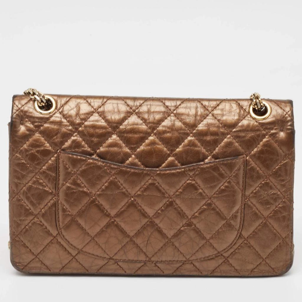 Chanel Chanel Metallic Brown Quilted Aged Leather Reissue 2.55 Classic 226 Flap Bag 4