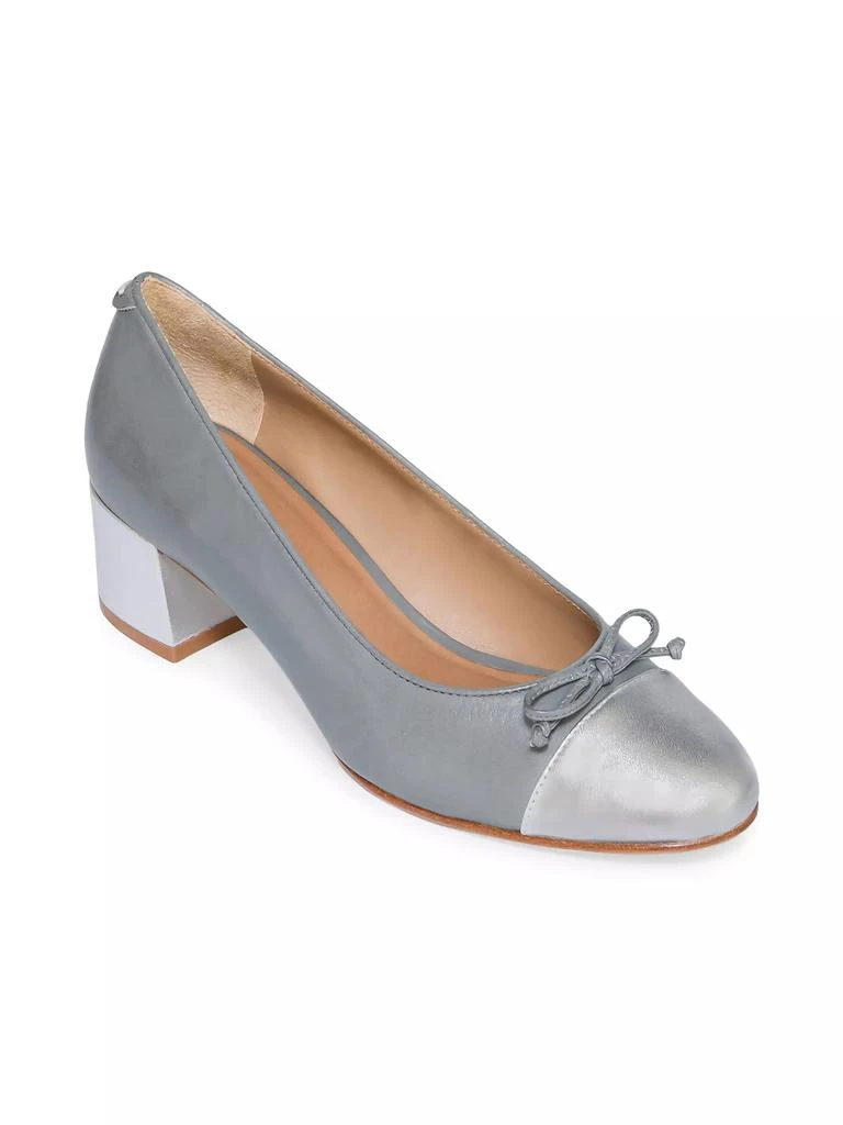 Bernardo Marisol Leather Cap-Toe Pumps 2