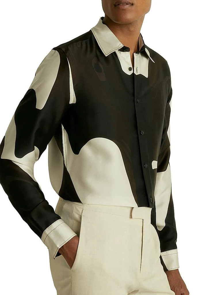 REISS Montana Abstract Long-Sleeve Shirt 3