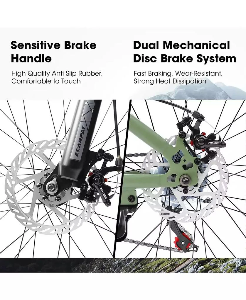 Streamdale Furniture Streamdale 27.5" Mountain Bike with 21-speeds, Disc Brakes & Thumb Shifter 4