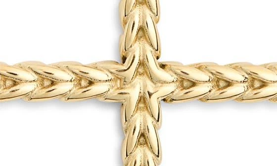 American Exchange Men's Crystal Stud Earrings & Cross Pendant Necklace Set 3