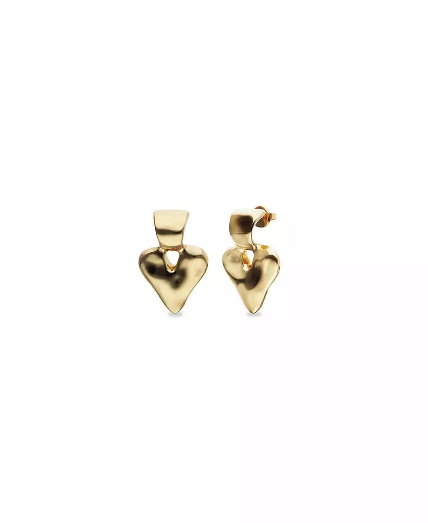 UNOde50 18K Gold Plated Heart Shaped Earrings 2