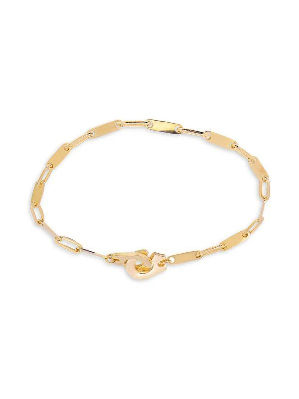 Gabi Rielle 22K Gold Vermeil Forever Love Handcuff Chain Bracelet 1